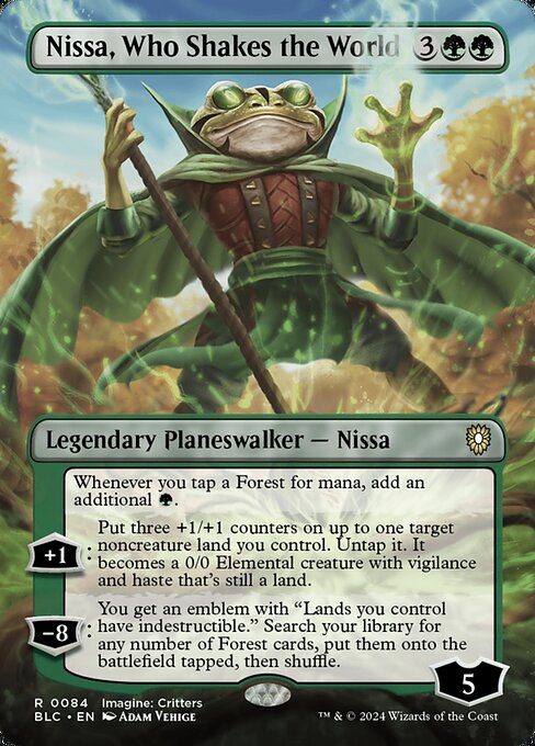Nissa, Who Shakes the World - Bloomburrow Commander Rare Card
