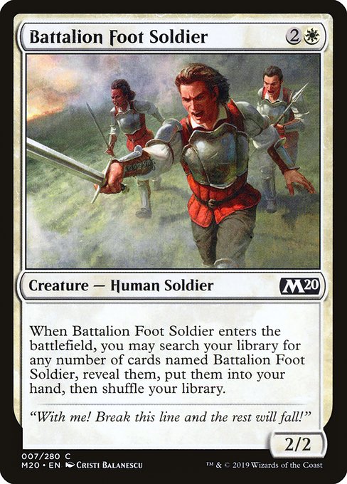 Battalion Foot Soldier - Core Set 2020 Common Card