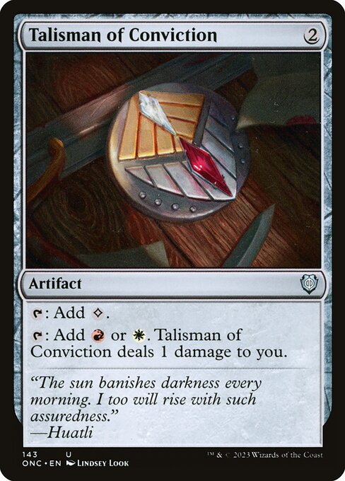 Talisman of Conviction - Phyrexia: All Will Be One Commander Uncommon Card