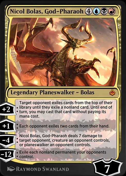Nicol Bolas, God-Pharaoh - Amonkhet Remastered Mythic Card
