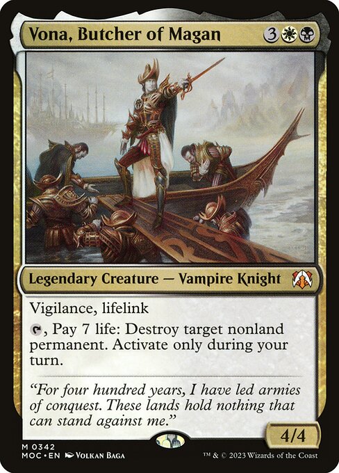Vona, Butcher of Magan - March of the Machine Commander Mythic Card