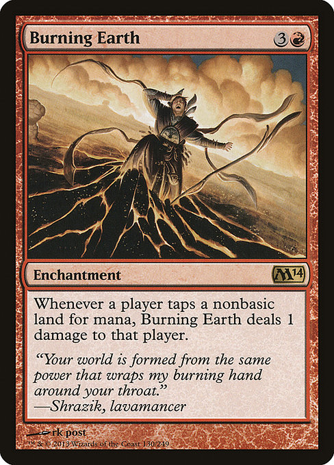 Burning Earth - Magic 2014 Rare Card