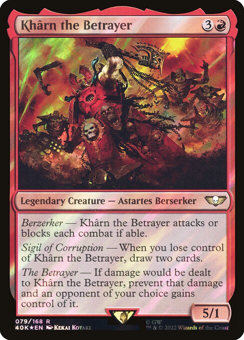 Khârn the Betrayer - Warhammer 40,000 Commander Rare Card