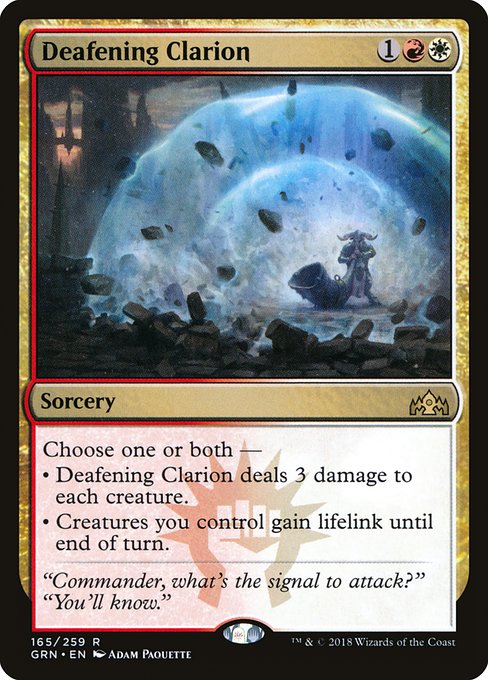 Deafening Clarion - Guilds of Ravnica Rare Card