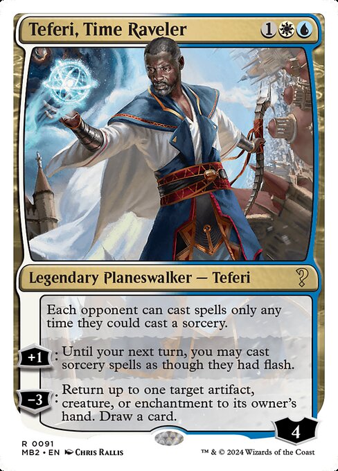 Teferi, Time Raveler - Mystery Booster 2 Rare Card