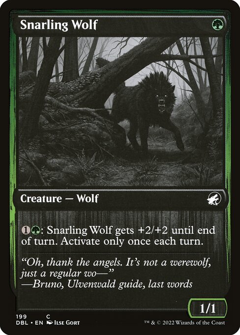 Snarling Wolf - Innistrad: Double Feature Common Card
