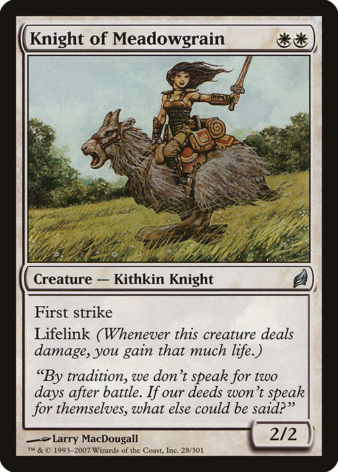 Knight of Meadowgrain - Lorwyn Uncommon Card