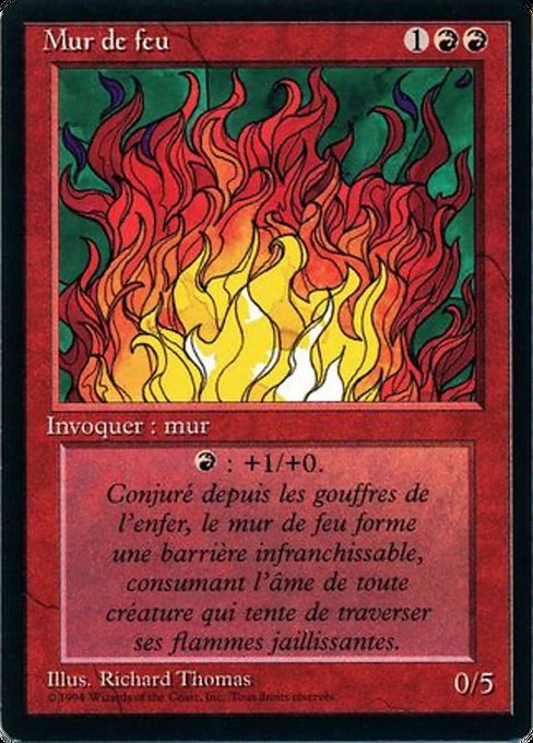 Wall of Fire - Foreign Black Border Uncommon Card