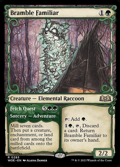 Bramble Familiar // Fetch Quest - Wilds of Eldraine Rare Card