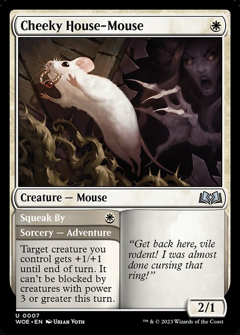 Cheeky House-Mouse // Squeak By - Wilds of Eldraine Uncommon Card