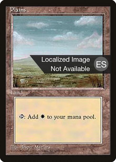 Plains - Fourth Edition Foreign Black Border Common Card