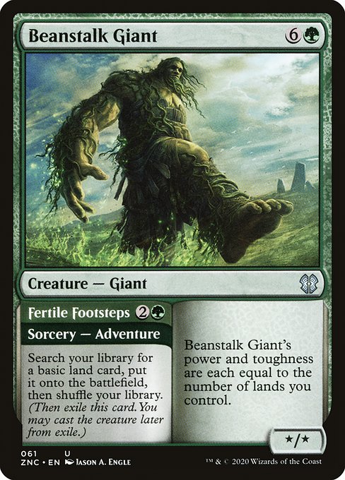 Beanstalk Giant // Fertile Footsteps - Zendikar Rising Commander Uncommon Card