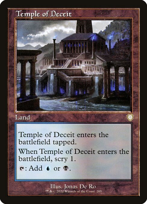 Temple of Deceit - The Brothers' War Commander Rare Card