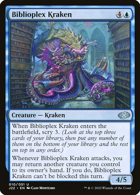 Biblioplex Kraken - Jumpstart 2022 Uncommon Card