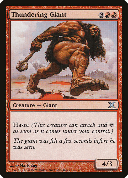 Thundering Giant - Tenth Edition Uncommon Card
