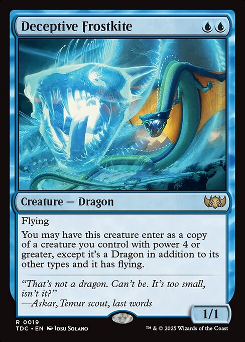 Deceptive Frostkite - Tarkir: Dragonstorm Commander Rare Card