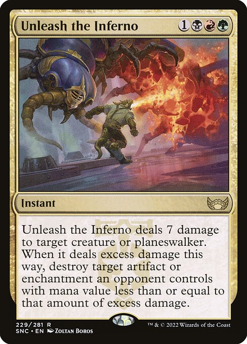 Unleash the Inferno - Streets of New Capenna Rare Card