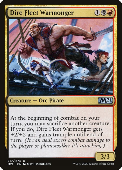 Dire Fleet Warmonger - Core Set 2021 Uncommon Card