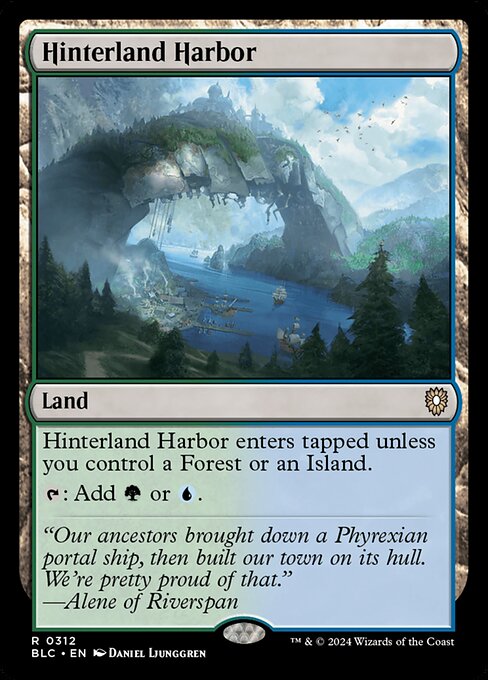 Hinterland Harbor - Bloomburrow Commander Rare Card