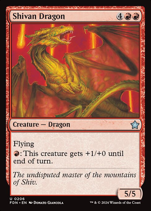 Shivan Dragon - Foundations Uncommon Card