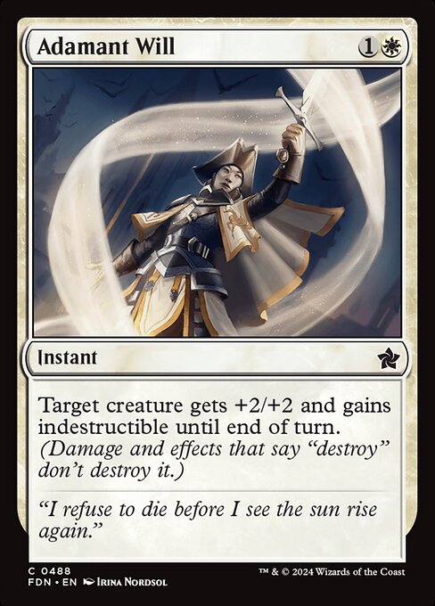 Adamant Will - Foundations Common Card