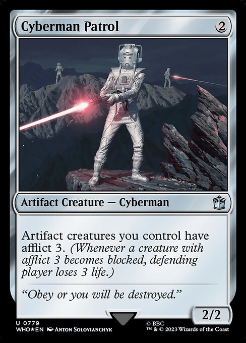 Cyberman Patrol - Doctor Who Uncommon Card