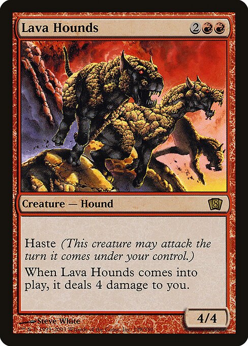 Lava Hounds - Eighth Edition Rare Card