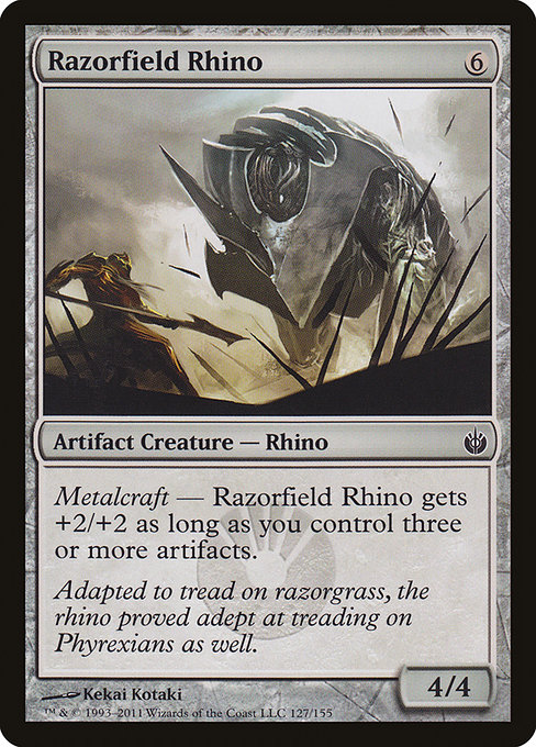 Razorfield Rhino - Mirrodin Besieged Common Card