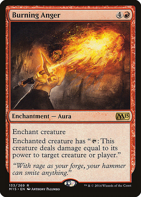 Burning Anger - Magic 2015 Rare Card