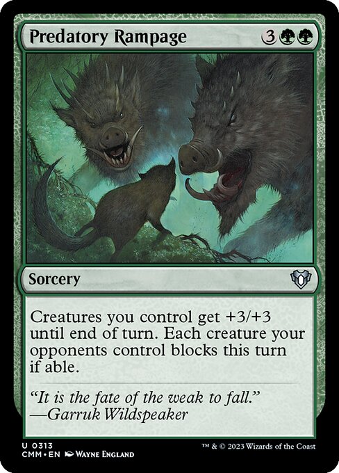 Predatory Rampage - Commander Masters Uncommon Card