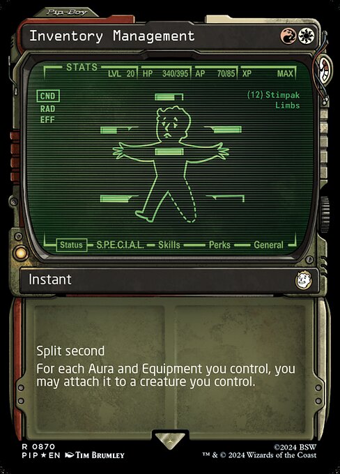 Inventory Management - Fallout Rare Card