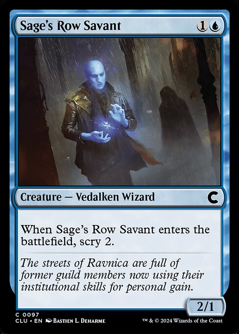 Sage's Row Savant - Ravnica: Clue Edition Common Card