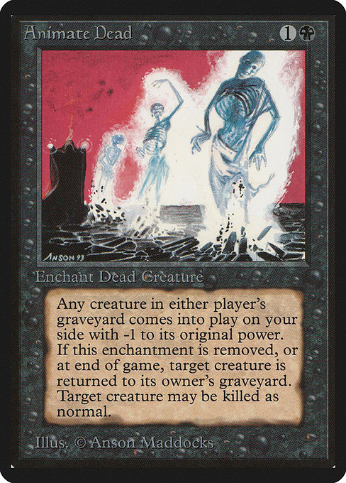 Animate Dead - Limited Edition Beta Uncommon Card