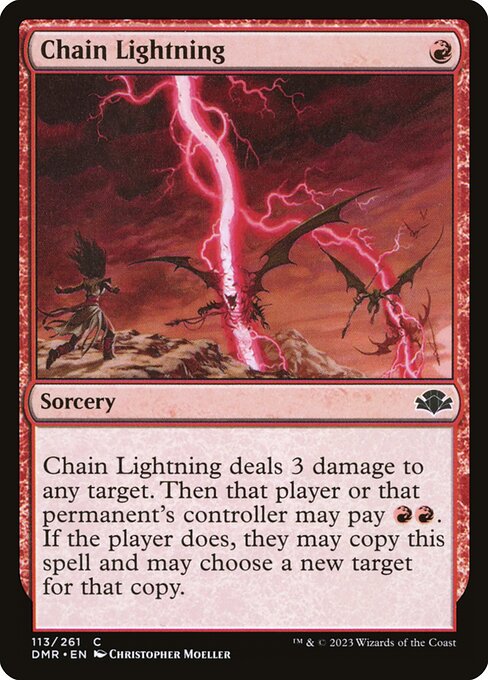 Chain Lightning - Dominaria Remastered Common Card