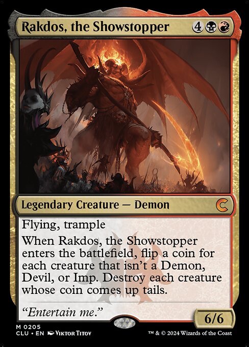 Rakdos, the Showstopper - Ravnica: Clue Edition Mythic Card