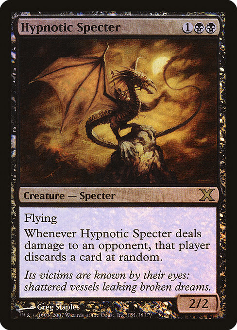 Hypnotic Specter - Tenth Edition Rare Card