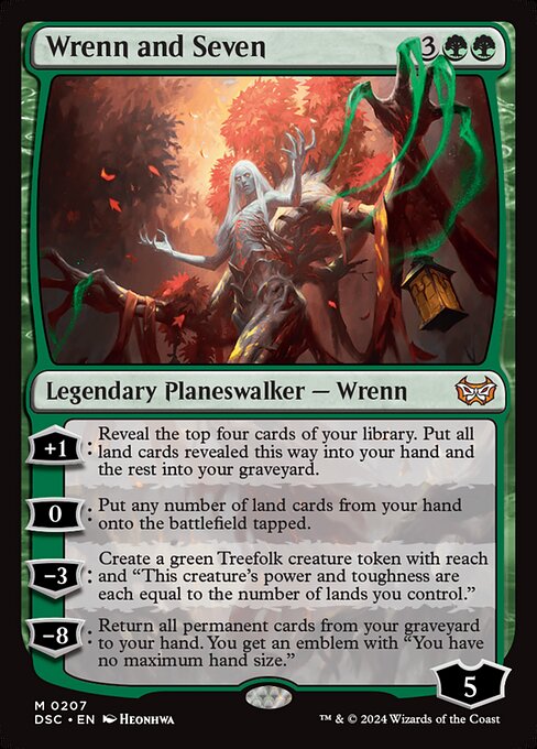 Wrenn and Seven - Duskmourn: House of Horror Commander Mythic Card