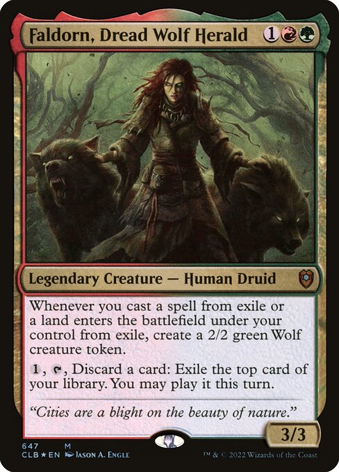 Faldorn, Dread Wolf Herald - Commander Legends: Battle for Baldur's Gate Mythic Card