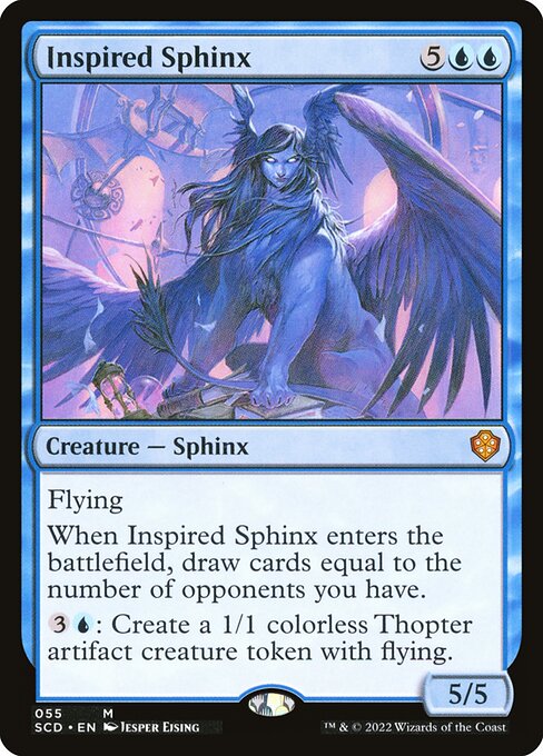 Inspired Sphinx - Starter Commander Decks Mythic Card