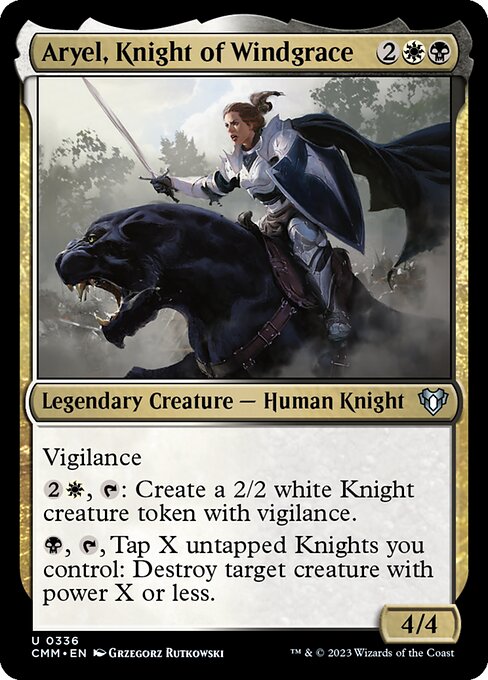 Aryel, Knight of Windgrace - Commander Masters Uncommon Card