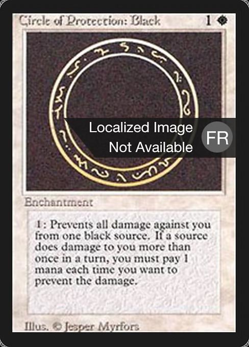 Circle of Protection: Black - Foreign Black Border Common Card