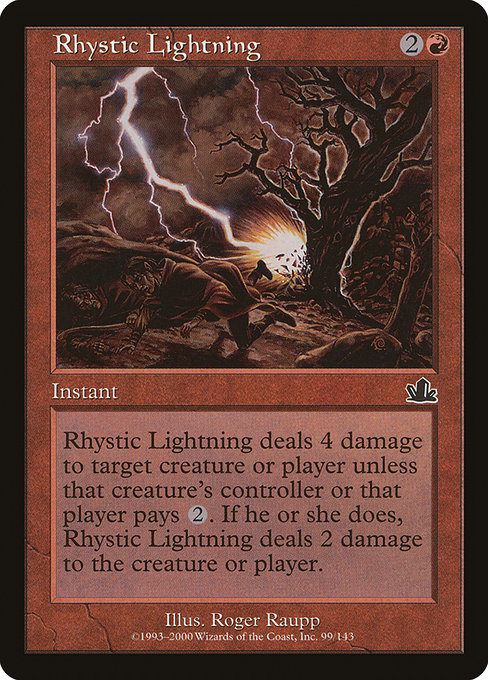 Rhystic Lightning - Prophecy Common Card