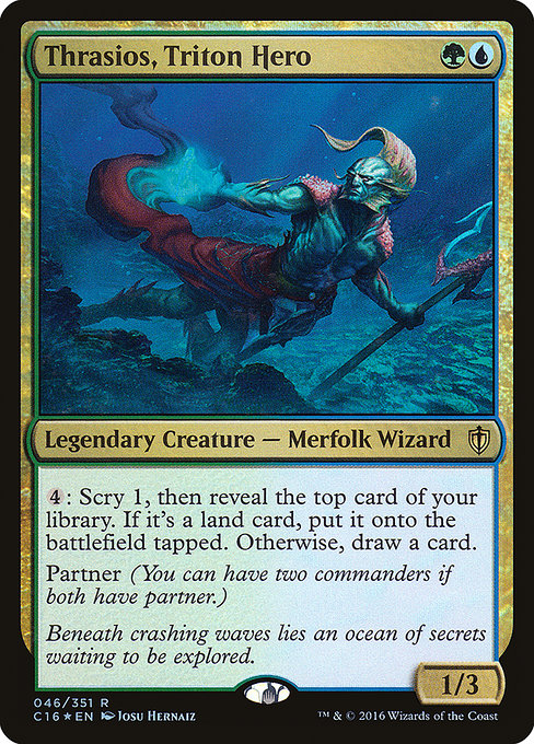 Thrasios, Triton Hero - Commander 2016 Rare Card