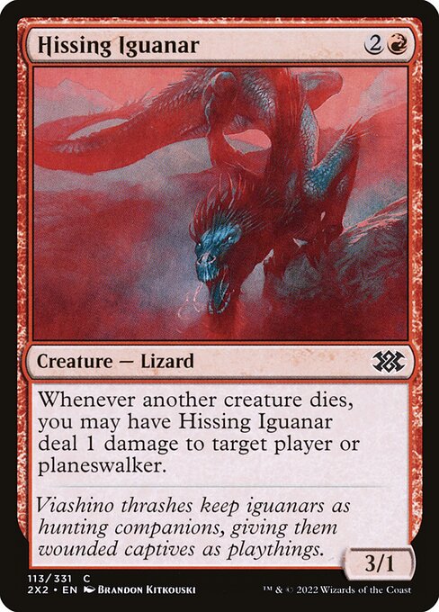 Hissing Iguanar - Double Masters 2022 Common Card