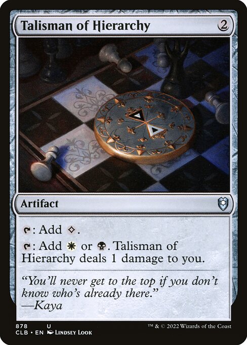 Talisman of Hierarchy - Commander Legends: Battle for Baldur's Gate Uncommon Card