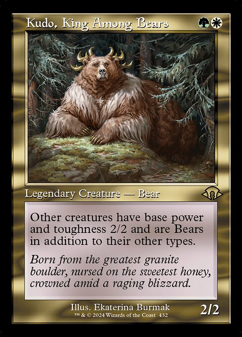 Kudo, King Among Bears - Modern Horizons 3 Rare Card