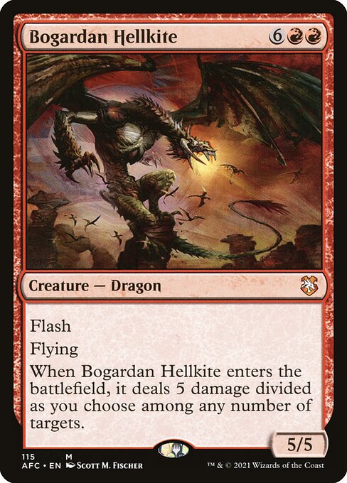 Bogardan Hellkite - Forgotten Realms Commander Mythic Card