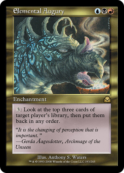 Elemental Augury - Masters Edition II Rare Card