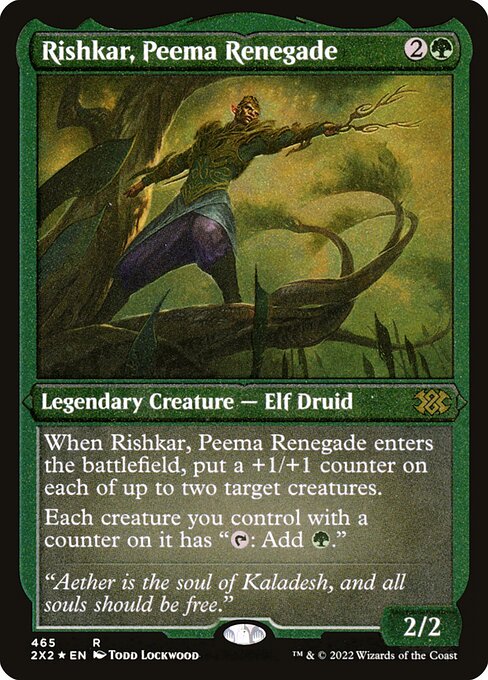 Rishkar, Peema Renegade - Double Masters 2022 Rare Card