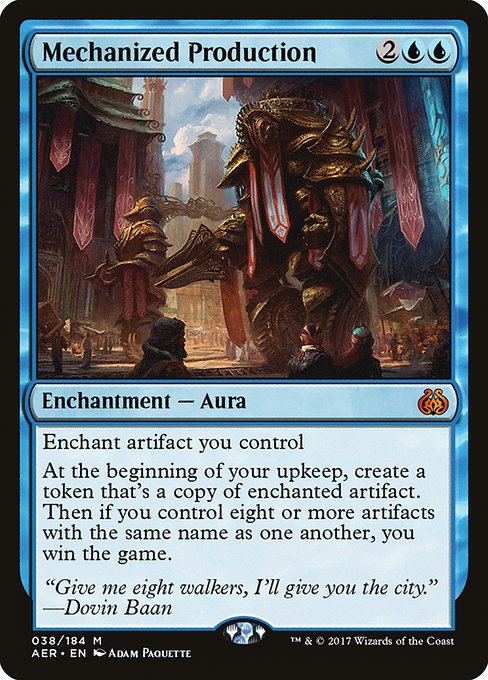 Mechanized Production - Aether Revolt Mythic Card